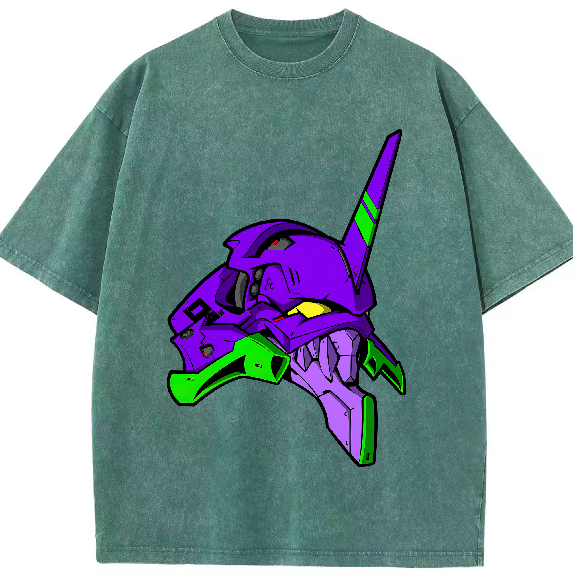 （画像用） EVA 新世紀エヴァンゲリオン 綿100% ヴィンテージ風 半袖Tシャツ（フロントプリント）